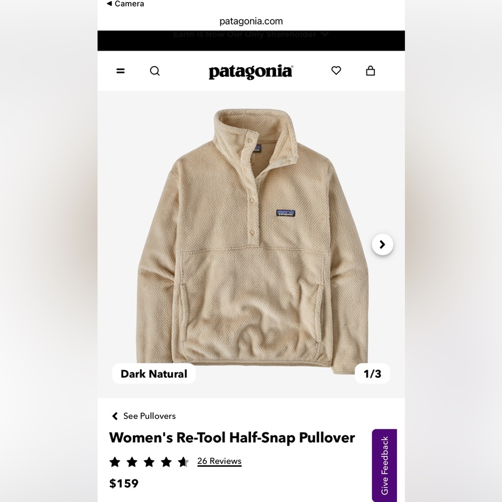 Patagonia Half Snap Women’s NWT